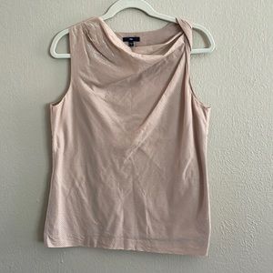 GAP Shimmery Sleeveless Asymmetrical Neckline Top